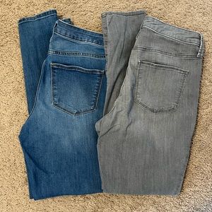 Universal Thread Skinny Jeans Size 8 29R Light Wash Blue and Black Lot of 2